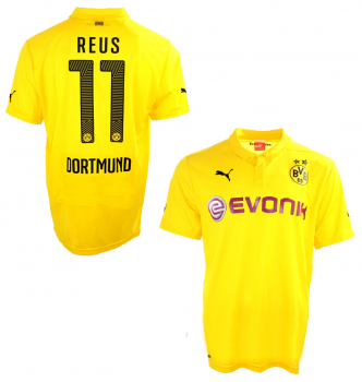 Puma Borussia Dortmund jersey 11 Marco Reus 2014/15 CL yellow BVB men's XL