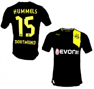 Puma Borussia Dortmund jersey 15 Mats Hummels 2012/2013 away black BVB men's L or XXL