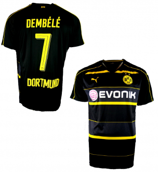 Puma Borussia Dortmund jersey 7 Ousmane Dembélé 2016/17 Evonik BVB black men's large L