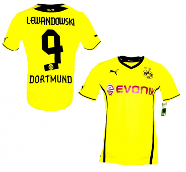 Puma Borussia Dortmund jersey 9 Robert Lewandowski 2013/14 Evonik BVB men's L