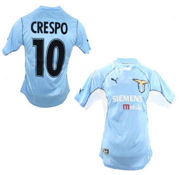 Puma Lazio Rom jersey 9 Hernán Crespo 2001/2002 home blue men's M or L