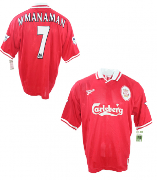Reebok FC Liverpool jersey 7 Steve McManaman 1997/98 Carlsberg home men's XL