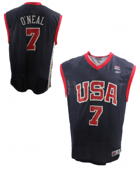 Reebok USA Jersey 7 Jermaine O'Neal NBA Swingman Black men's L