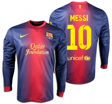 Nike FC Barcelona jersey 10 Lionel Messi match worn 2012/13 longsleeve men's XL