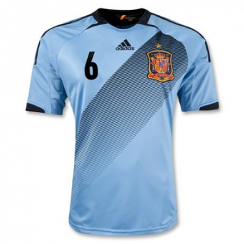 Adidas Spain jersey 6 Andrés Iniesta Euro 2012 away men's S/M/L/XL/XXL