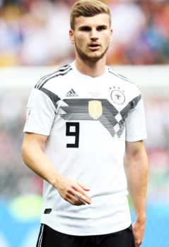 Adidas Germany jersey 9 Timo Werner World Cup 2018 Russia home white 4 stars men's L