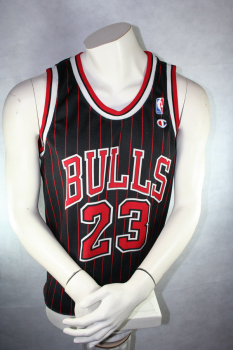 Champion Chicago Bulls jersey 23 Michael Air Jordan NBA basketball black men's M/L = US 44