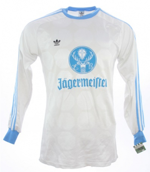 Adidas Eintracht Braunschweig jersey 1980 Jägermeister white away men's L (7/8)