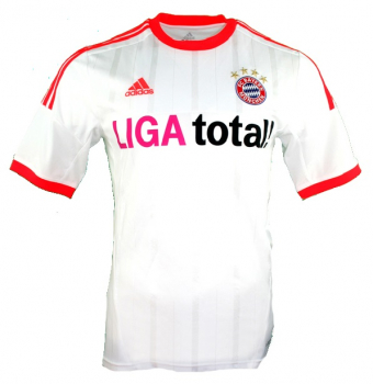 Adidas FC Bayern Munich jersey 2012/13 away white orange men's XL