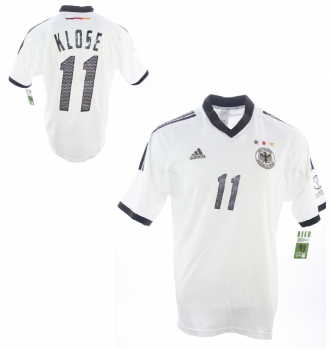 Adidas Germany jersey 11 Miroslav Klose World cup 2002 home white men's M or XL