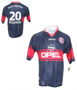 Adidas FC Bayern Munich jersey 20 Rugero Rizzitelli 1997/98 Opel men's 2XL/XXL