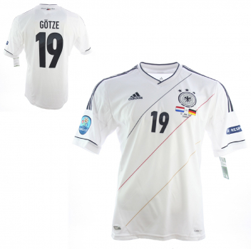 Adidas Germany jersey 19 Mario Götze Euro 2012 home men's S/M/L