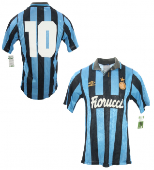 Umbro Inter milan jersey 10 Bergkamp 1993/94 home Fiorucci men's L