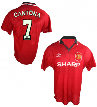 Umbro Manchester United jersey 7 Eric Cantona 1994/95 matchworn sharp red men's XXL/2XL