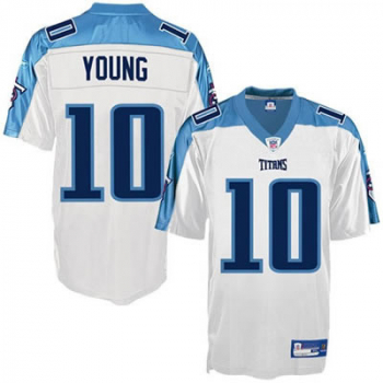 Reebok Tennessee Titans jersey 10 Vince Young NFL white men's XL