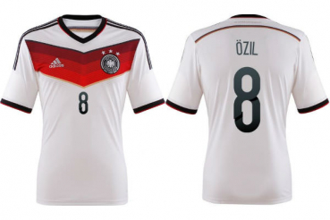 Adidas Germany Jersey 8 Mesut Özil WC 2014 White Mens S