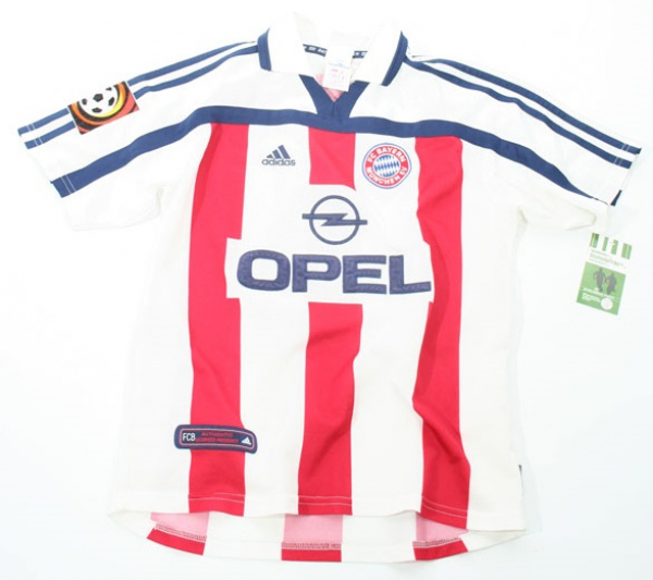 Adidas FC Bayern Munich jersey 21 Zickler 2000/01 CL away Opel kids/woman 176cm/men's S-M (b-stock)
