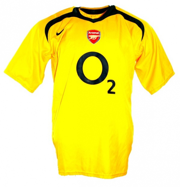 Nike FC Arsenal jersey 14 Thiery Henry 2005/06 yellow CL final men's XL