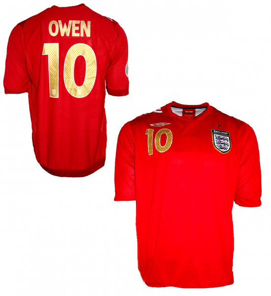 Umbro England jersey 10 Michael Owen World Cup 2006 away red men's XL or 2XL/XXL