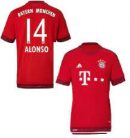 Adidas FC Bayern Munich jersey 14 Xabi Alonso 2015/16 home red men's XXL/2XL